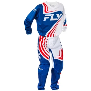 2025 Fly Racing F16 F-16 MX Race Kids Motocross Kit Gear Red White Blue Youth - Picture 1 of 6
