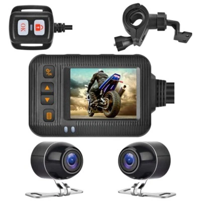 HD 1080P 2 Lentes 2 pulgadas Dash Cam Moto DVR Video Grabadora Cámara Frontal Trasera Nueva Foto 1 de 4