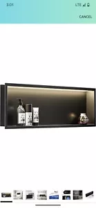 Bernkot Stainless Niche With Led Light Black 36" - Picture 1 of 12