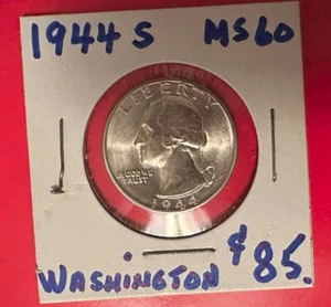 1944 S WASHINGTON QUARTER - MS 60 - OUTSTANDiNG - Picture 1 of 2