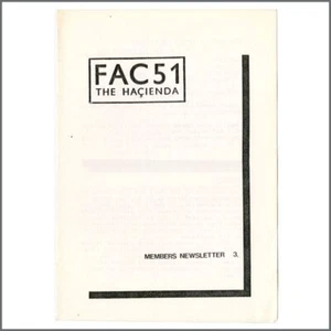 FAC51 The Hacienda Newsletter No.3 July 1982 (UK) - Picture 1 of 1
