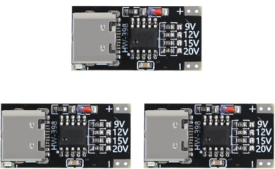 D-FLIFE 3Pcs USB-C PD Type C Trigger PD/QC Decoy Fast Charge Module 9v 12v 15v 20v
