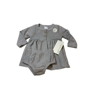 Modern Moments Baby Mädchen grau Waffel Kleid Bluse Set 3-6M - Bild 1 von 2