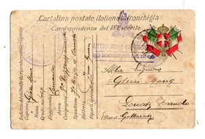 WW1 Posta Militare ARTIGLIERIA DA TRINCEA BOMBARDIERI DEL RE 23/2/1916 - Picture 1 of 1