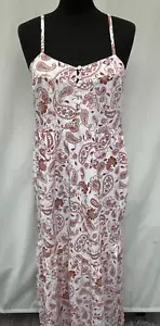 Asos Women's Summer Dress Size 10 Paisley Ivory Brown - Picture 1 of 9