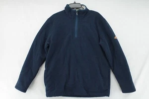 Orvis Classic Collection Men's XL Blue Quarter Zip Sherpa Lined Pullover Sweater - Picture 1 of 10