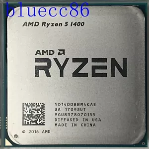 AMD Ryzen 5 1400 R5 1400 4C 8T 3.2GHz Socket AM4 CPU Processor - Picture 1 of 1