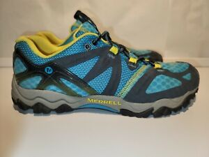 Merrell Grassbow Air Trail Running Shoes Blue Navy J24372 Womens Size 9.5