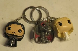 3 Pc Set Lot FUNKO POCKET POP KEYCHAIN GAME OF THRONES Key Chain Chains Used - Picture 1 of 22
