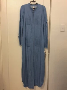 Willow blue tencel maxi shirt dress, size 10 - Picture 1 of 4