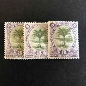 NORTH BORNEO 1894 -3c STAMP SHADES-SAGO PALM- THREE CENTS- Sg NB 70-70b-71-MINT - Picture 1 of 6