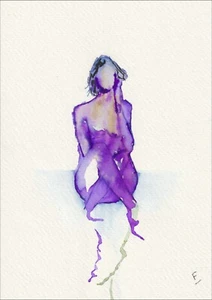 Original Nude Female Life Painting Contemporary Wall Art Abstract Fine Art - Picture 1 of 3