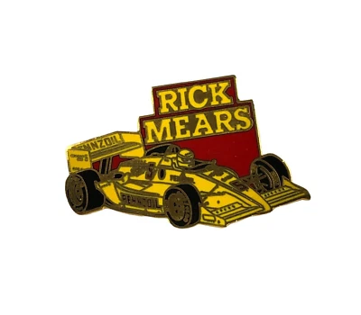Indy 500 Rick Mears Rare Souvenir Lapel Pin Racing Pennzoil MFS on back - Image 1 of 4