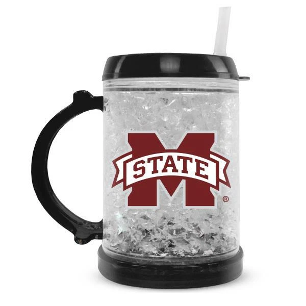 MISSISSIPPI STATE JUNIOR FREEZER GLASS MUG WITH STRAW PLASTIC NEW - Image 1 of 1