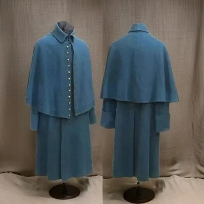 Nuevo abrigo clásico de lana merino azul para hombre Foto 1 de 4