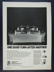 1971 Monarch Truck Snow Plow Hydraulic Controls vintage print Ad  - Picture 1 of 1
