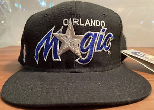 Vintage 90s Orlando Magic Sports Specialties Script Snapback Hat Cap Singleline