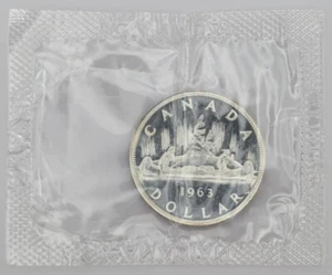 Kanada Silber Dollar 1963 versiegelt in Cello - Bild 1 von 4