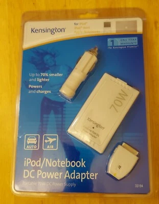 Kensington Slimline 70w DC Adapter IPod/Notebook Apple Powerbook  New - Image 1 of 4