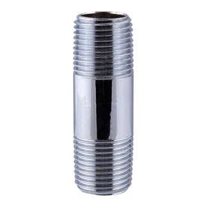Fornitura Nipplo per tubo gigante OQDI3452 1/2 pollice x 3 pollice, ottone cromato - Foto 1 di 7
