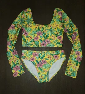 NWOT GIRLS ART CLASS LONG SLEEVED RASH GUARD SWIMSUIT SIZE XL 14 - Picture 1 of 3