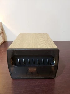 McDonald's Woodgrain Metal Plastic Front Napkin Holder Dispenser 1990s - Picture 1 of 7