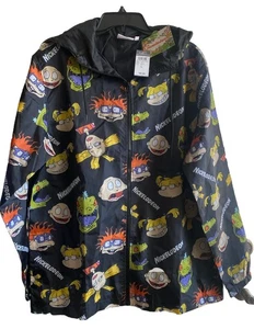 Nickelodeon Rugrats Large Schwarz Regenjacke Kapuze 2022 Neu - Bild 1 von 5