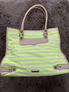 Rebecca Minkoff Gorgeous Striped Tote Bag Limited Edition Women Rare Model VHTF - Picture 1 of 6
