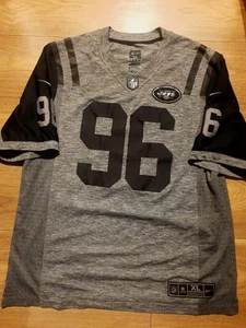 New York Jets Nike Jersey Wilkerson 96 Mens XL Grey Black NFL Limited Edition - Picture 1 of 8