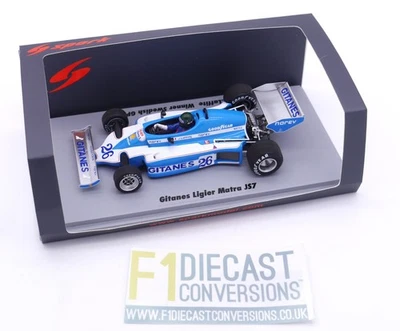 SPARK GITANES LIGIER MATRA  JS7  J LAFFITTE SWEDISH GP  1977   F1  1-43 SCALE - Image 1 of 4