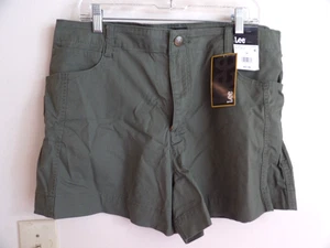 Pantalones cortos para mujer Lee oliva tiro alto talla 16 nuevos con etiquetas - Imagen 1 de 3