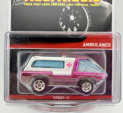 HOT WHEELS ~ RLC ~ RR Series #10 ~ AMBULANCE ~ 3163/4000 PINK ~ w/Protector case - Image 1 of 4