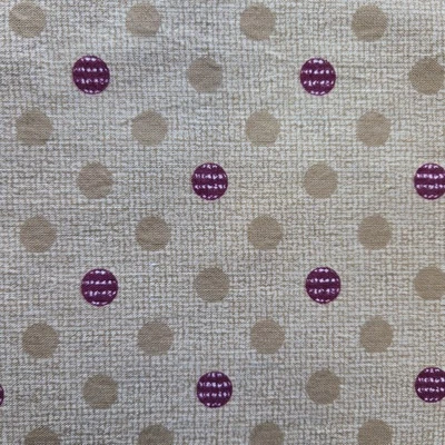 Blue Skies by RJR Thimbleberries Fabric 5.5 Yards Beige Red Polka Dots Cotton - Image 1 of 3