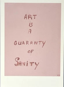 Louise Bourgeois (1911-2010) Art Is a Guaranty of Sanity 2019 Print Card - Picture 1 of 5