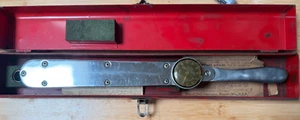 VINTAGE SNAP-ON 1/2” DRIVE TORQUE WRENCH TORQOMETER TQ-15 With Case - Picture 1 of 8