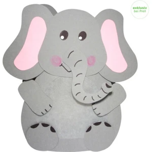 4 x Laterne Elefant St. Martin Umzug Laterne basteln Bastelset 27 x 28 cm - Bild 1 von 1