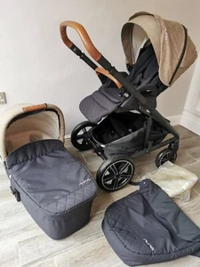 Nuna Mixx Next Mocha Bundle Black and brown Stroller and Travel Cot - Picture 1 of 24