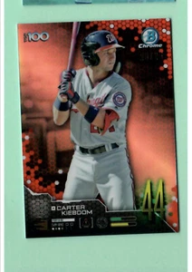 2019 Bowman Chrome Carter Kieboom "Top 100" Orange Refractor Serial #'d 20/25! - Picture 1 of 1