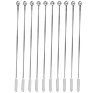 10 Pcs Stirring Rod Stainless Cocktail Spoon Mixing Spoons for Drinks Baby - Picture 1 of 12