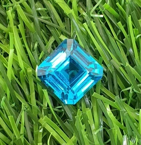 Gemas sueltas de 9,69 quilates azul impecable paraiba espinela laboratorio cultivadas corte cuadrado calidad AAA - Imagen 1 de 7