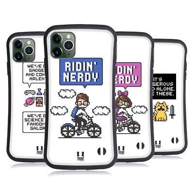 HEAD CASE DESIGNS NERDY PIXEL ART HYBRID CASE FOR APPLE iPHONES PHONES - Image 1 of 4