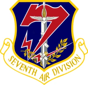 USAF 7th Air Division Self-adhesive Vinyl Decal - Bild 1 von 1