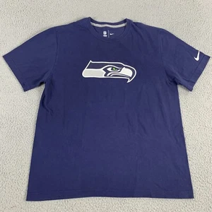 Seattle Seahawks T-Shirt Herren Large Blau Kurzarm Rundhals Fußball Nike - Bild 1 von 10