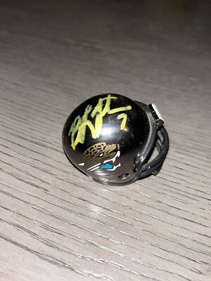 Casco de bolsillo firmado por Jacksonville Jaguars Byron Leftwich autografiado Foto 1 de 2