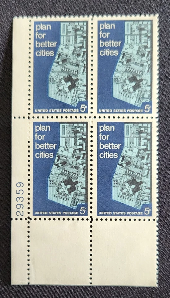 US Scott 1333 - Urban Planning - MNH - 1967 Issue - Plate Block of 4 - Image 1 of 1