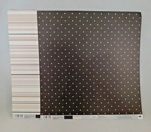 Tender Love Care Wedding Scrapbook Paper 2 Pages 12x12 Double Sided Stripes Dots - Picture 1 of 3