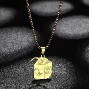 Juice Wrld Necklace, Juice Box Pendant + JW Wristband gift! - Picture 1 of 5