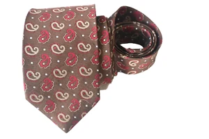 BROOKS BROTHERS MEN'S TIE BROWN/PAISLEY Width: 3.25" Length: 59" - Picture 1 of 3
