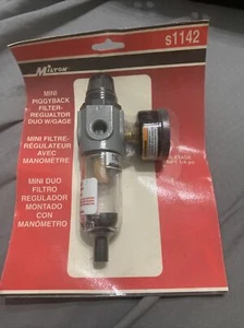 1 package of Milton part # S1142 mini piggyback filter regualtor / gage 1/4 NPT - Picture 1 of 6