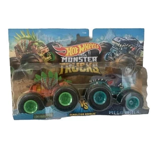 Dobles de demolición Hot Wheels Monster Truck - Motosaurus vs Mega Wrex - Imagen 1 de 5